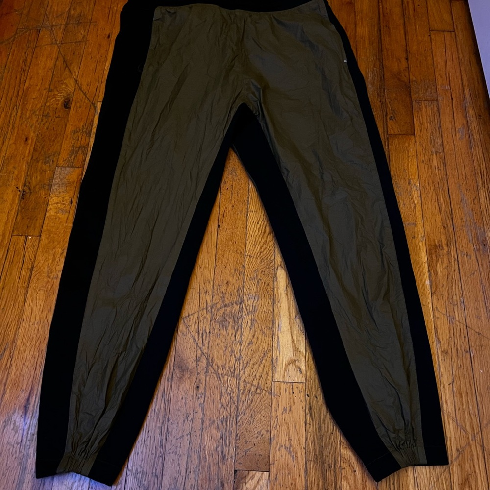 Yeezy Green and Black Jogger Sweatpants with Tapered Legs